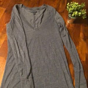 Distressed v-neck long-sleeve American Eagle